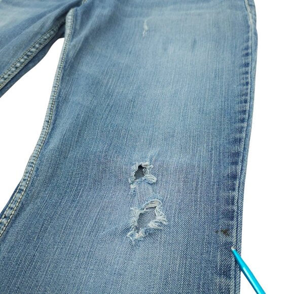 Silver Jeans Alex Bootcut Womens Size 33 Distressed Low Rise Med Wash Denim - Picture 4 of 15